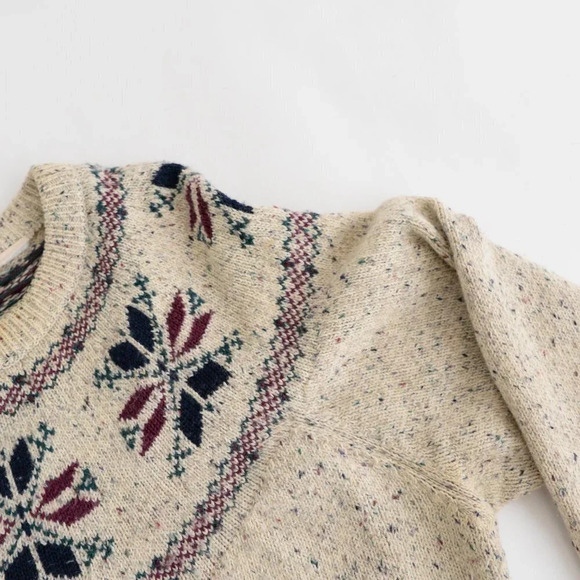 Vintage Northern Reflections Cream Crewneck  Knit Sweater - Picture 10 of 13
